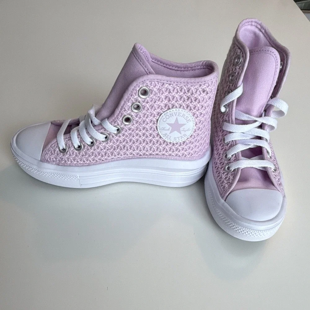 Converse W Chuck Taylor All Star Platform Crochet Stardust Kids/Tween High Tops